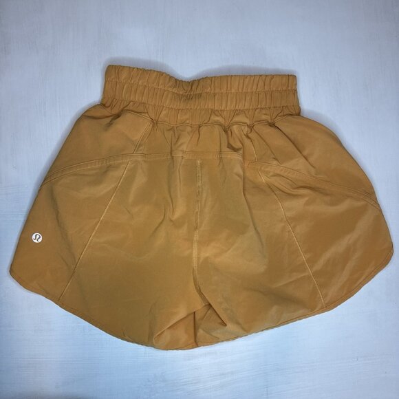 Lululemon Women's Track That 5" Inseam High Rise Shorts Size 2 Orange - Picture 1 of 8